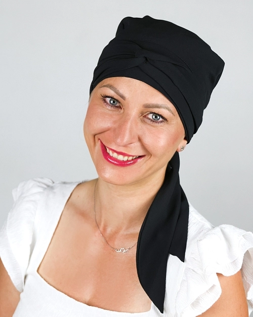 ALoENA šátek šifon černý